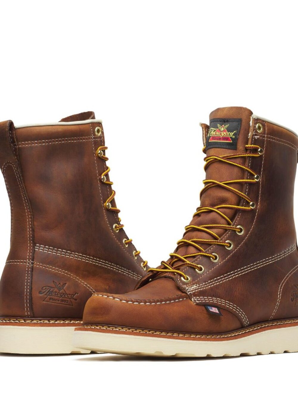 Thorogood American Heritage 8” Moc Toe Work Boots for Men Made with Full-Grain 8